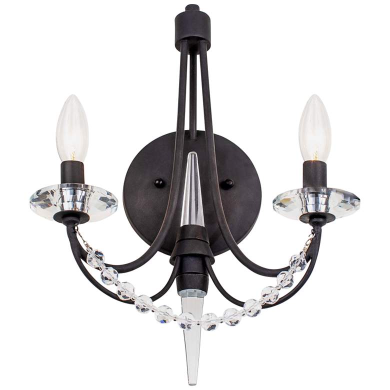 Image 1 Varaluz Brentwood 11" Wide Black Wall Sconce