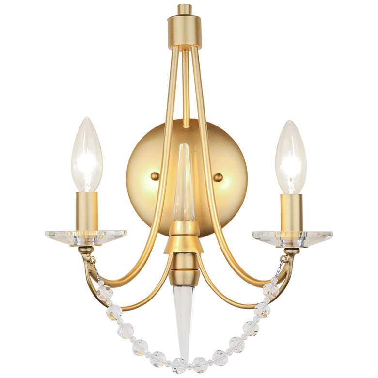 Image 1 Varaluz Brentwood 11 inch Wide Gold Wall Sconce