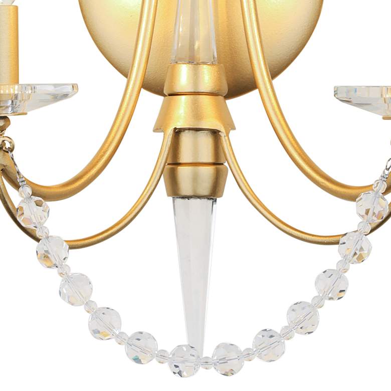 Image 3 Varaluz Brentwood 11 inch Wide Gold Wall Sconce more views