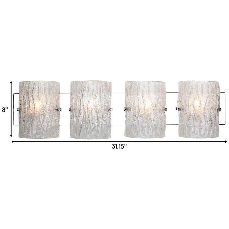 Image 6 Varaluz Brilliance 31 1/4" Wide Chrome 4-Light Bath Light more views