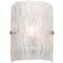 Varaluz Brilliance 8" High Modern Chrome Ice Glass Wall Sconce