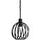 Varaluz Bronwyn 10" Wide Black Orb Mini Pendant Light