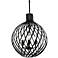 Varaluz Bronwyn 16" Wide Black 3-Light Orb Pendant Light