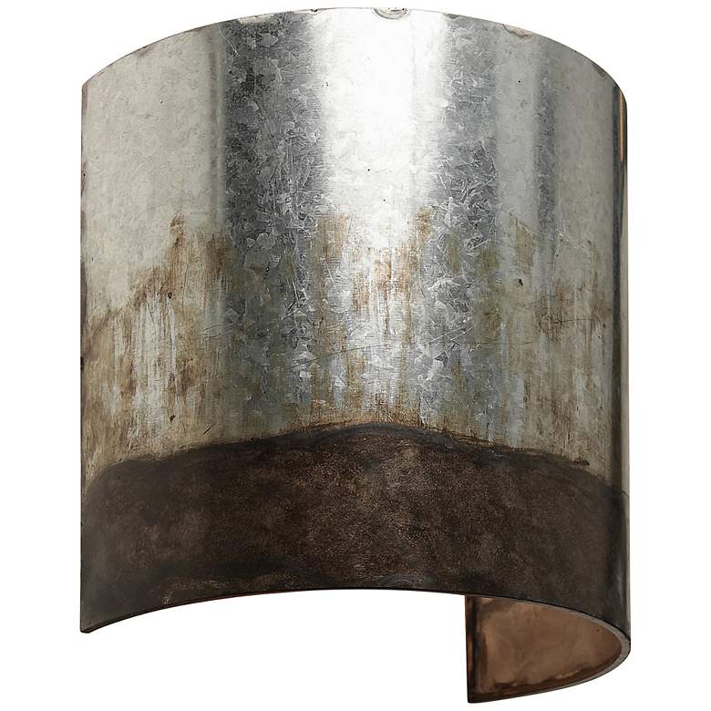 Image 3 Varaluz Cannery 10" High Ombre Galvanized Wall Sconce more views