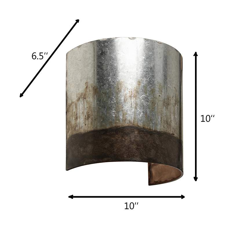 Image 5 Varaluz Cannery 10" High Ombre Galvanized Wall Sconce more views