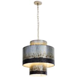Varaluz Cannery 18&quot; Wide Ombre Galvanized Steel Modern Pendant Light