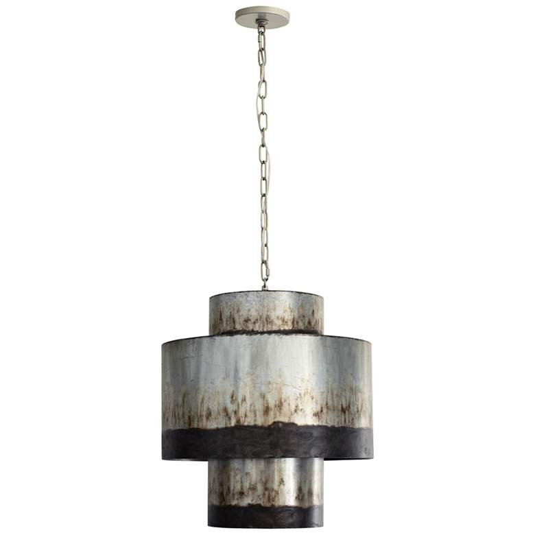 Image 3 Varaluz Cannery 18 inch Wide Ombre Galvanized Steel Modern Pendant Light more views