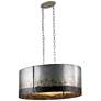 Varaluz Cannery 22" Wide 6-Light Ombre Galvanized Oval Linear Pendant