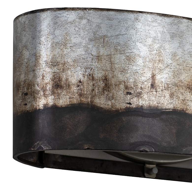 Image 2 Varaluz Cannery 6" High Ombre Galvanized 2-Light Wall Sconce more views