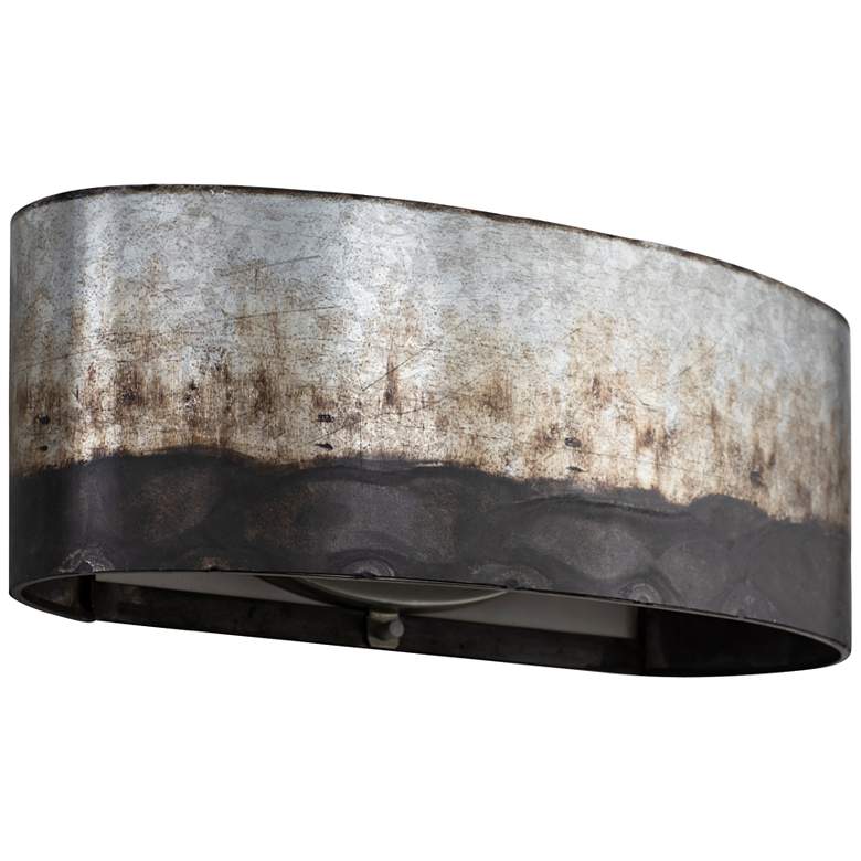 Image 3 Varaluz Cannery 6 inch High Ombre Galvanized 2-Light Wall Sconce more views