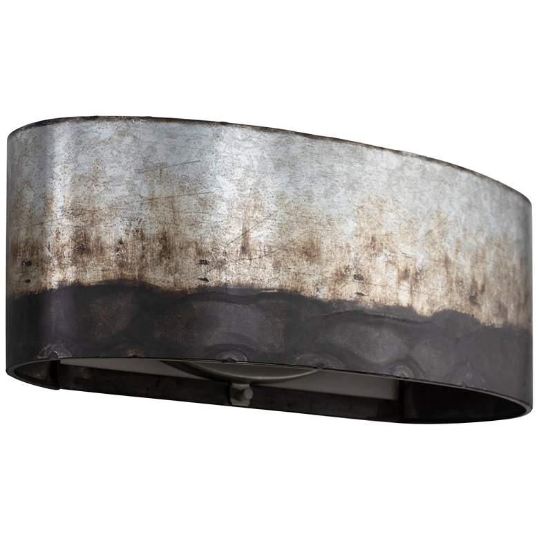 Image 4 Varaluz Cannery 6" High Ombre Galvanized 2-Light Wall Sconce more views