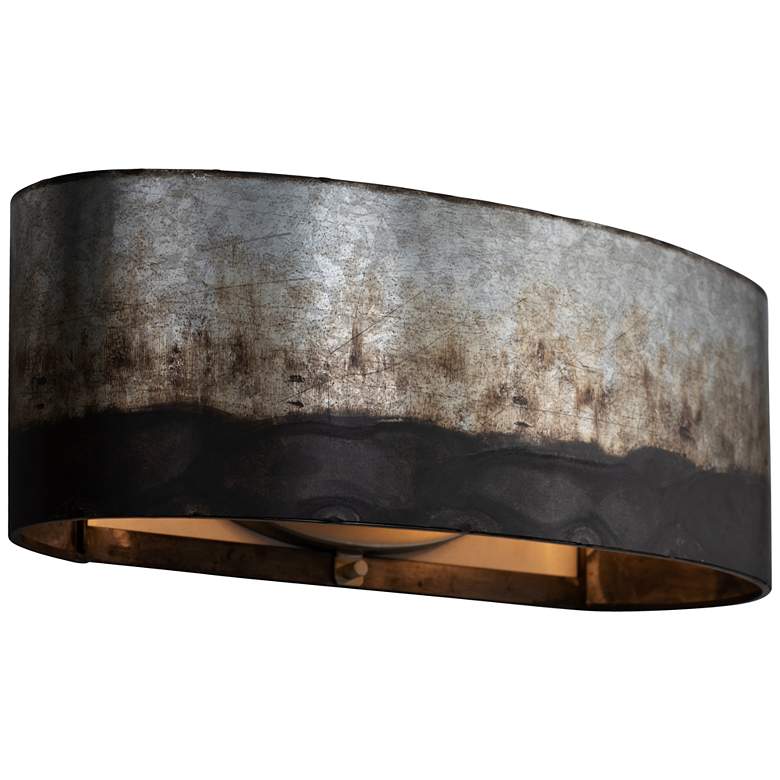 Image 6 Varaluz Cannery 6" High Ombre Galvanized 2-Light Wall Sconce more views