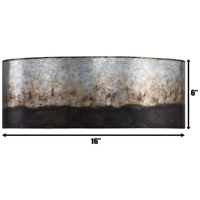 Image 7 Varaluz Cannery 6" High Ombre Galvanized 2-Light Wall Sconce more views