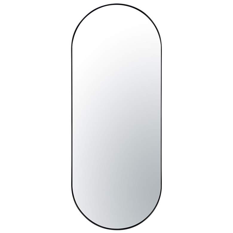 Image 1 Varaluz Capsule Black 24" x 60" Oval Wall Mirror