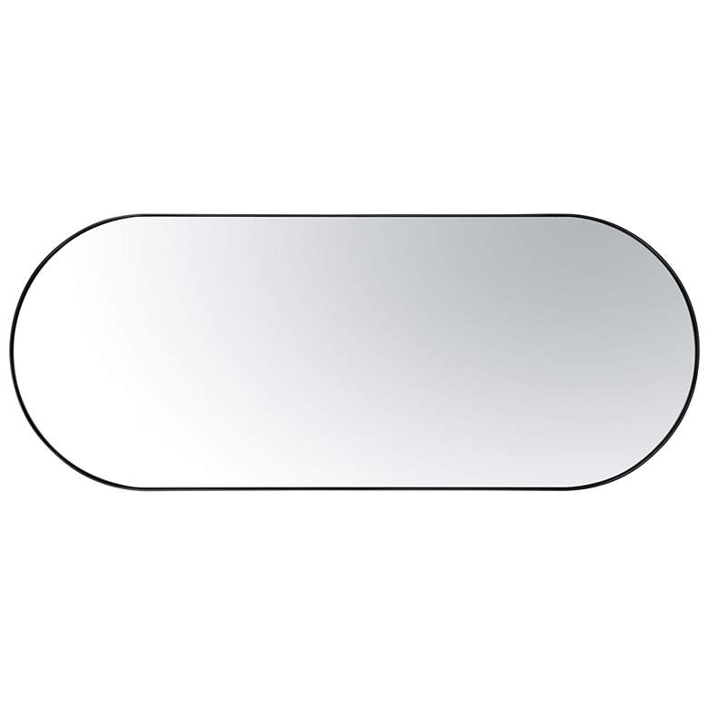Image 3 Varaluz Capsule Black 24" x 60" Oval Wall Mirror more views