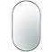 Varaluz Capsule Black Metal 22" x 40" Oval Wall Mirror