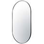 2_Varaluz Capsule Black Metal 22" x 40" Oval Wall Mirror more views