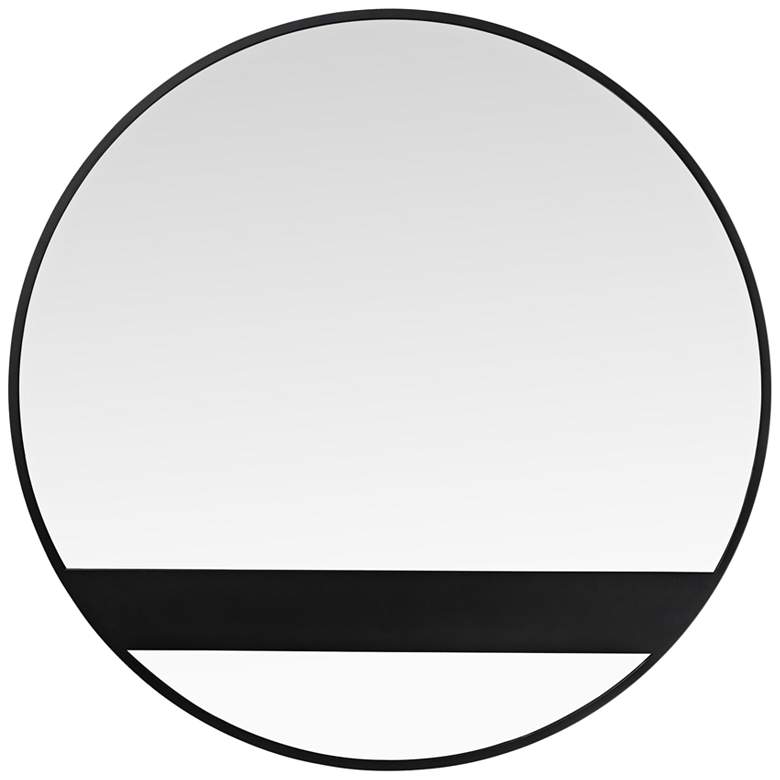Image 1 Varaluz Casa Cadet Black 30 inch Round Wall Mirror