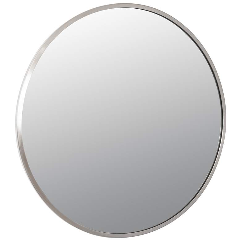 Image 4 Varaluz Casa Cottage Brushed Nickel 30" Round Wall Mirror more views