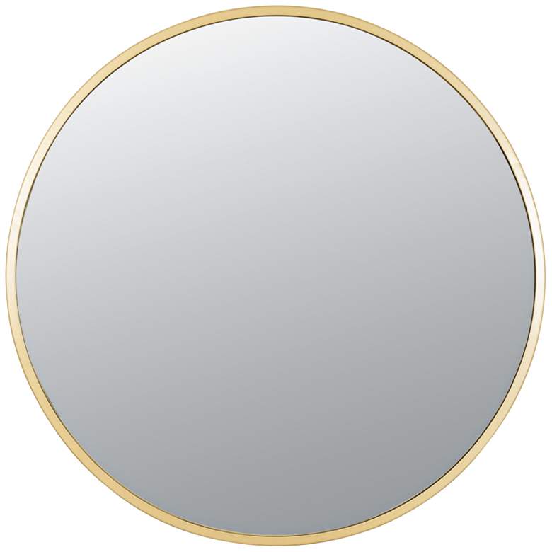 Image 1 Varaluz Casa Cottage Gold 30" Round Wall Mirror