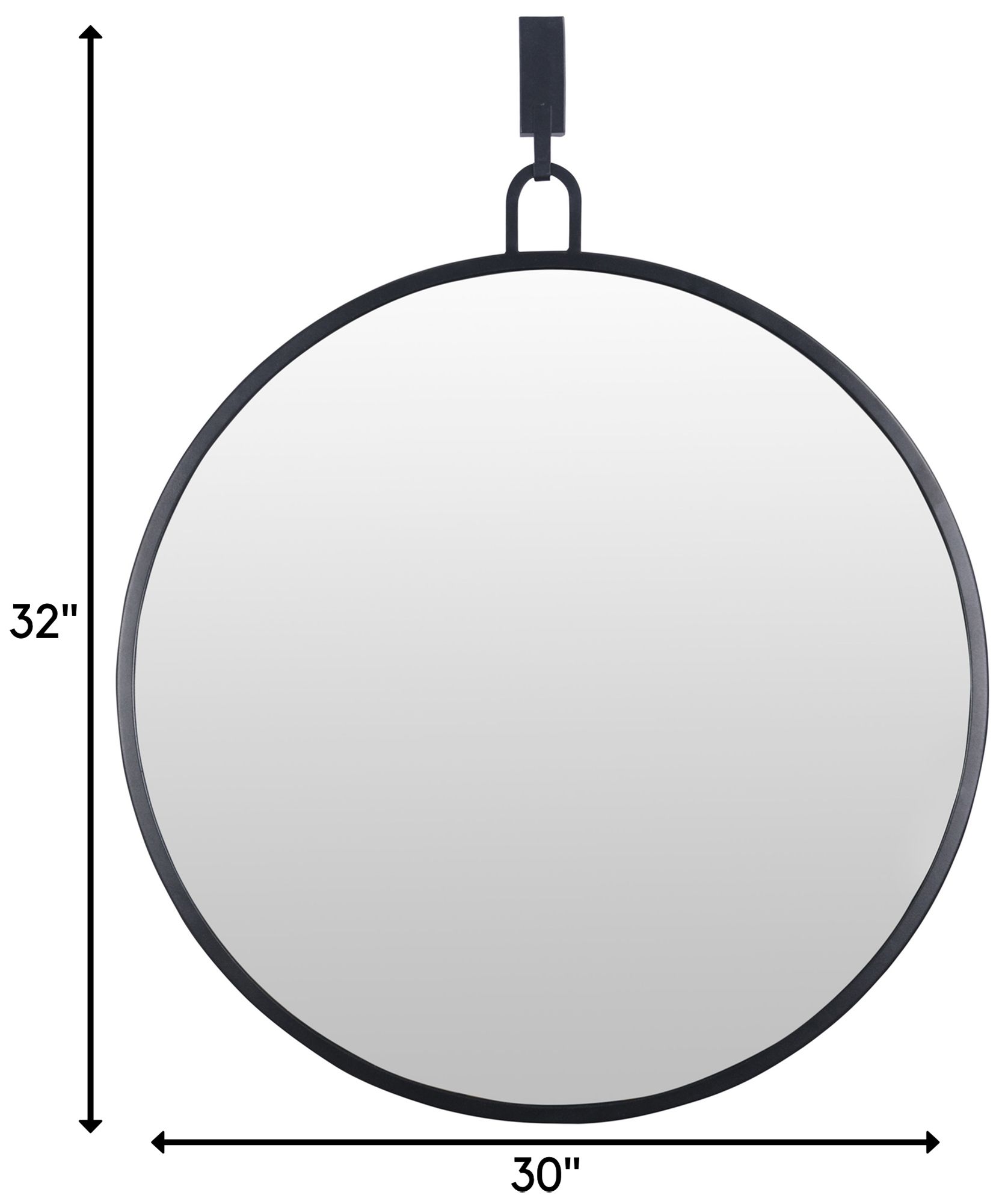 Varaluz Casa Eli Black 30" x 30" Round Stopwatch Wall Mirror