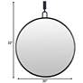 Varaluz Casa Eli Black 30" x 30" Round Stopwatch Wall Mirror