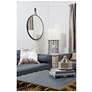 Varaluz Casa Eli Black 30" x 30" Round Stopwatch Wall Mirror