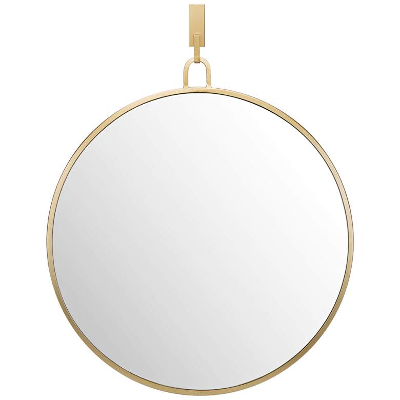 Image 1 Varaluz Casa Eli Gold 30" x 38" Round Stopwatch Wall Mirror