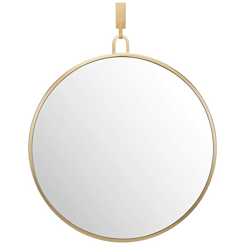 Image 1 Varaluz Casa Eli Gold 30 inch x 38 inch Round Stopwatch Wall Mirror