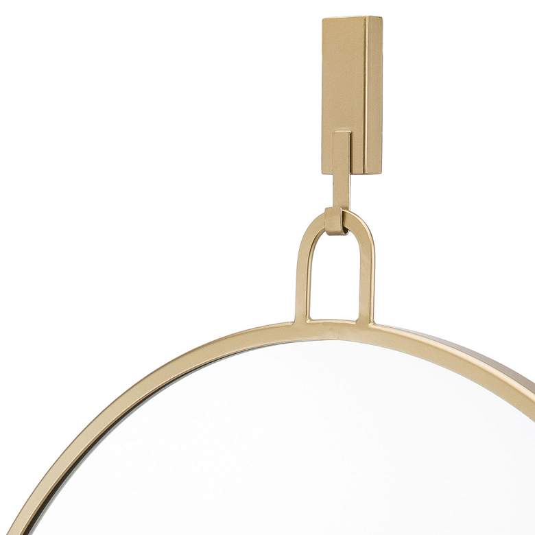 Image 2 Varaluz Casa Eli Gold 30" x 38" Round Stopwatch Wall Mirror more views