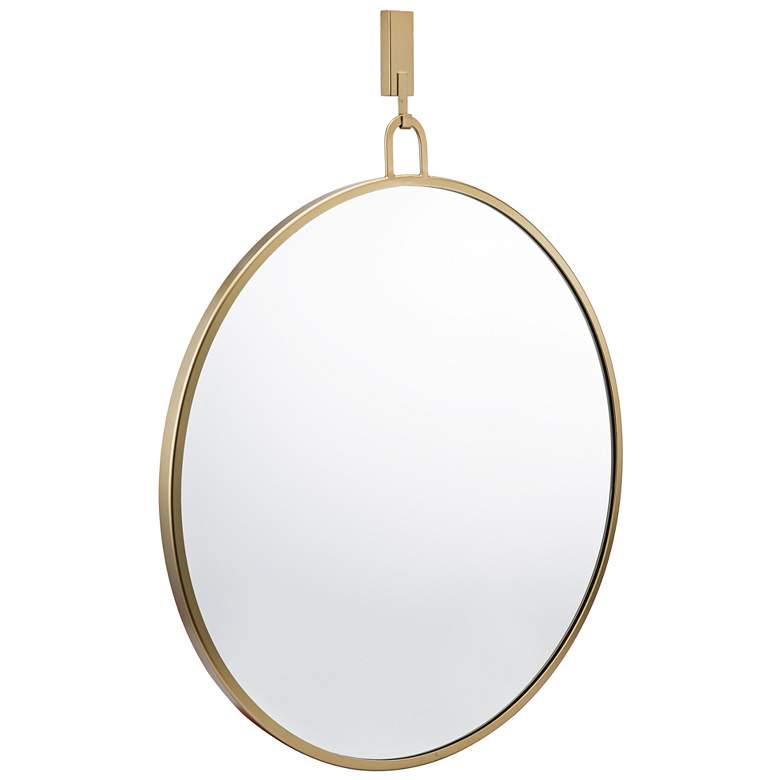 Image 3 Varaluz Casa Eli Gold 30" x 38" Round Stopwatch Wall Mirror more views