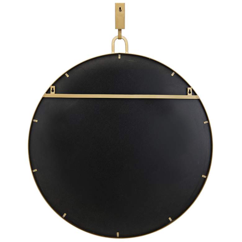 Image 4 Varaluz Casa Eli Gold 30 inch x 38 inch Round Stopwatch Wall Mirror more views