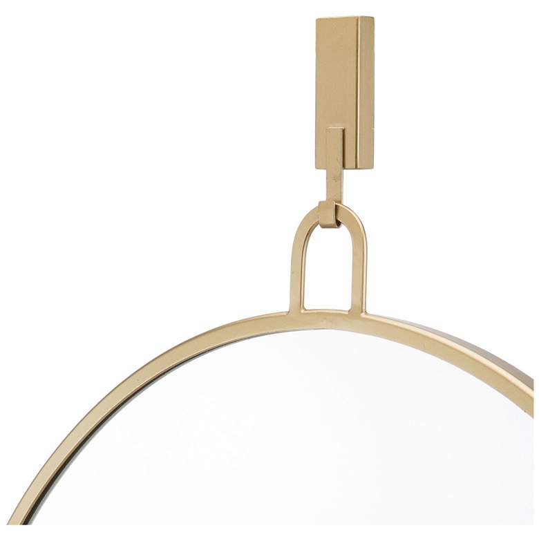 Image 5 Varaluz Casa Eli Gold 30" x 38" Round Stopwatch Wall Mirror more views