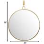 6_Varaluz Casa Eli Gold 30" x 38" Round Stopwatch Wall Mirror more views