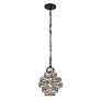 4_Varaluz Casa Flow 10" Wide Gold Matte Black Modern Spiral Mini Pendant more views