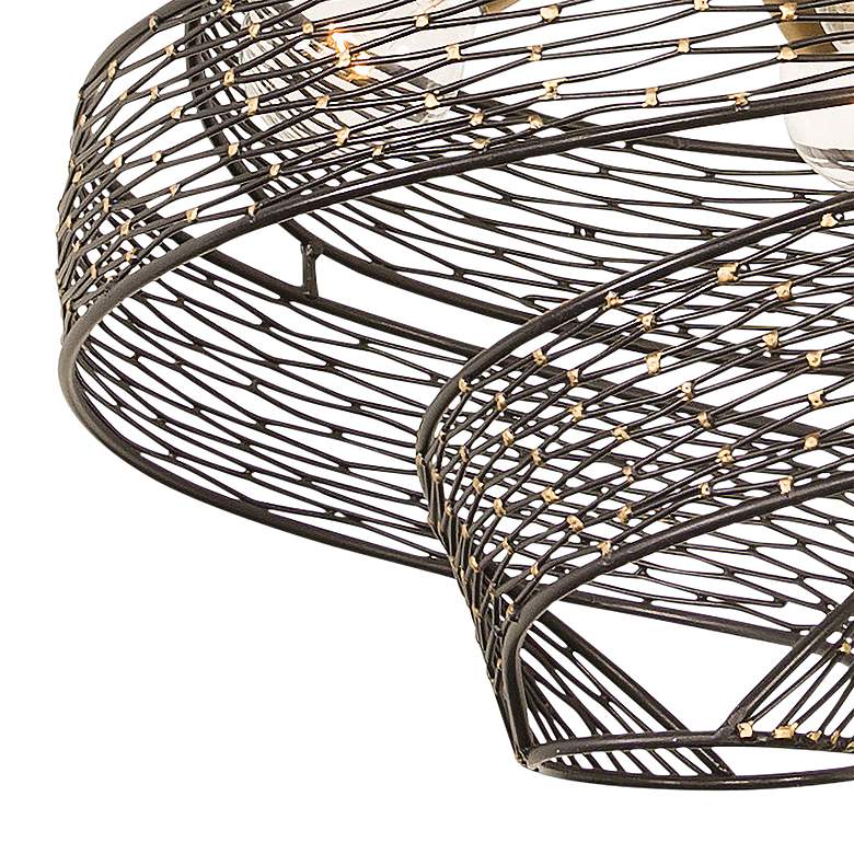 Image 3 Varaluz Casa Flow 18" Wide Gold Matte Black 3-Light Pendant more views