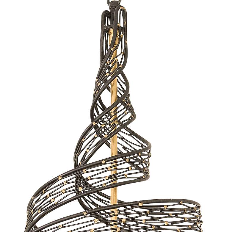 Image 4 Varaluz Casa Flow 18" Wide Gold Matte Black 3-Light Pendant more views