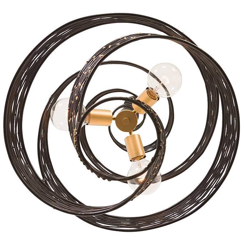 Image 5 Varaluz Casa Flow 18" Wide Gold Matte Black 3-Light Pendant more views