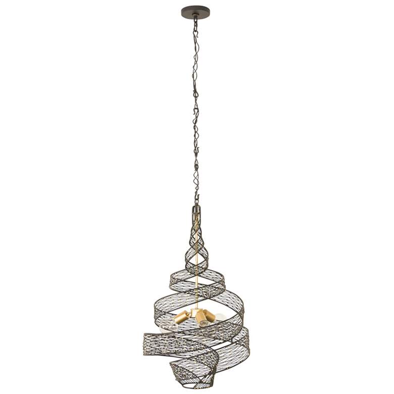 Image 6 Varaluz Casa Flow 18" Wide Gold Matte Black 3-Light Pendant more views