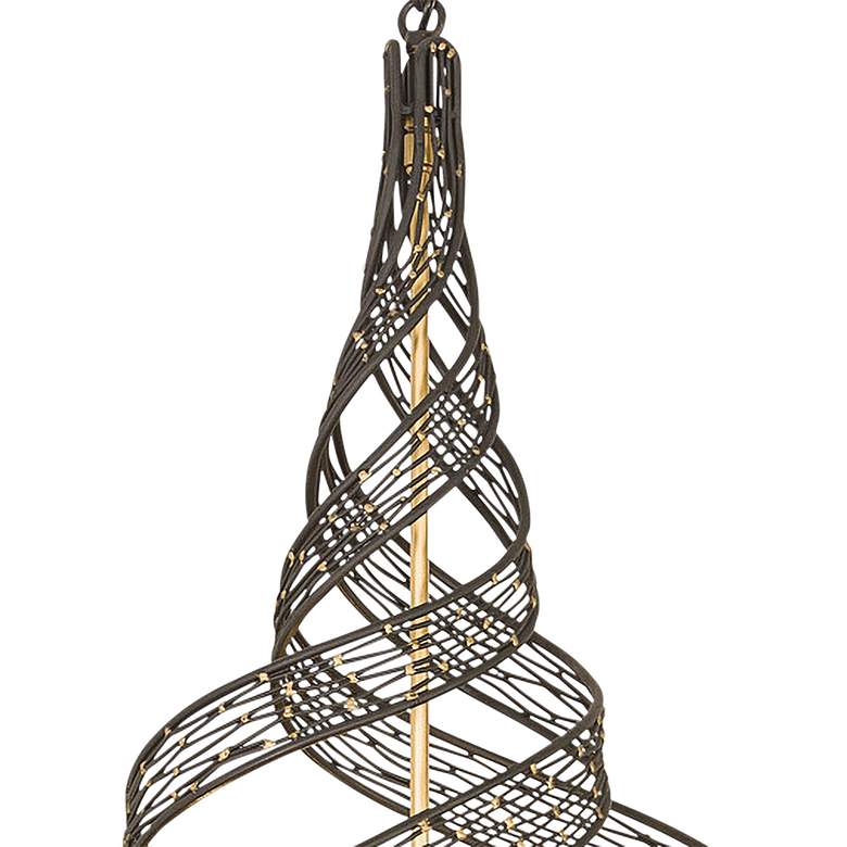 Image 4 Varaluz Casa Flow 26" Wide Gold Matte Black 6-Light Pendant more views