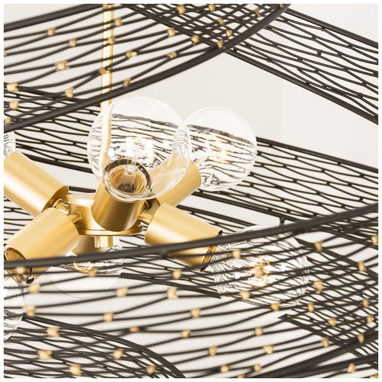 Image 6 Varaluz Casa Flow 26" Wide Gold Matte Black 6-Light Pendant more views
