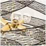 6_Varaluz Casa Flow 26" Wide Gold Matte Black 6-Light Pendant more views