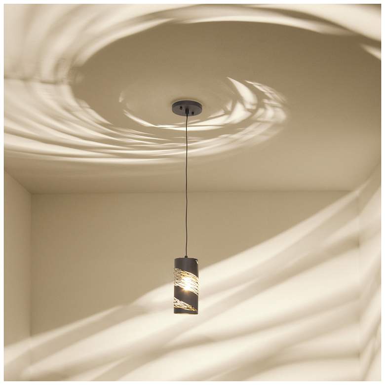 Image 4 Varaluz Casa Flow 4" Wide Matte Black Gold Mini Pendant more views