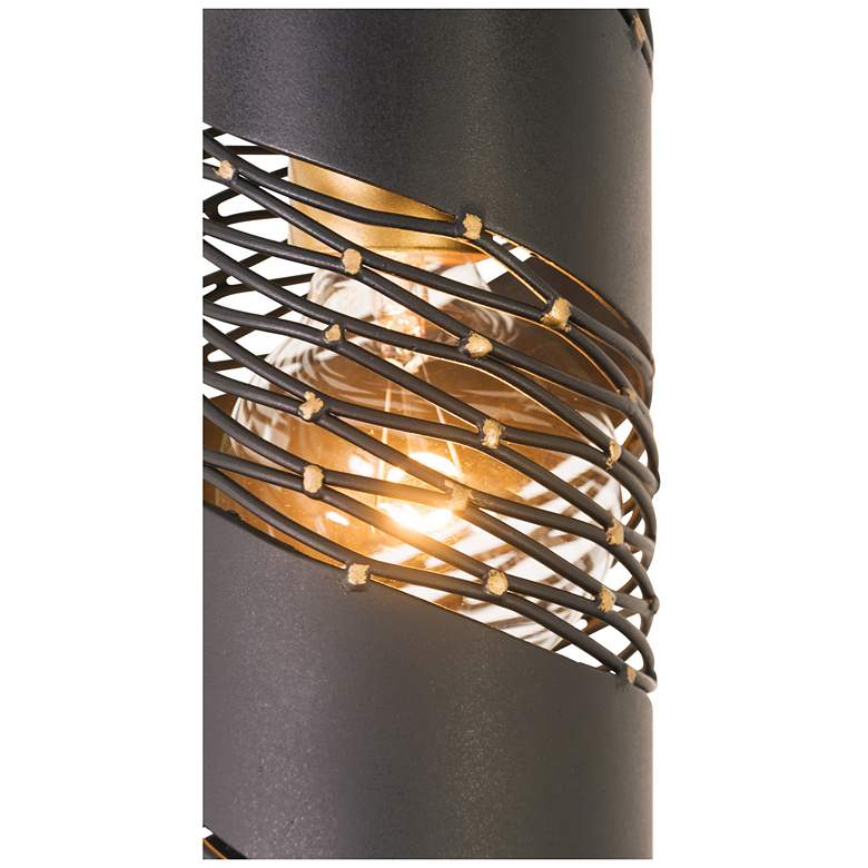 Image 5 Varaluz Casa Flow 4" Wide Matte Black Gold Mini Pendant more views