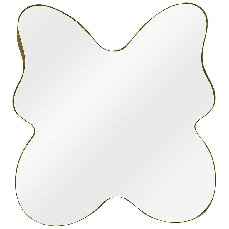 Image 1 Varaluz Casa Flutter Gold 27 1/2 inch x 30 inch Wall Mirror