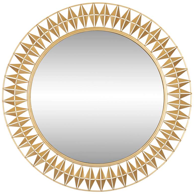 Image 1 Varaluz Casa Forever French Gold 33" Round Wall Mirror