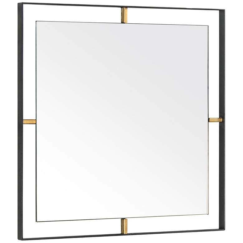 Image 1 Varaluz Casa Framed Matte Black 20 inch Square Wall Mirror