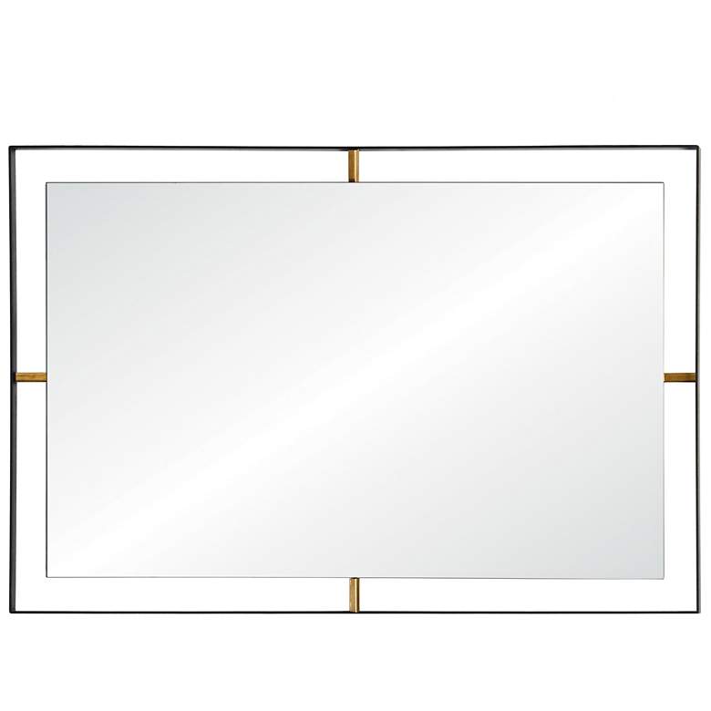 Image 3 Varaluz Casa Framed Matte Black 30" x 20" Wall Mirror more views