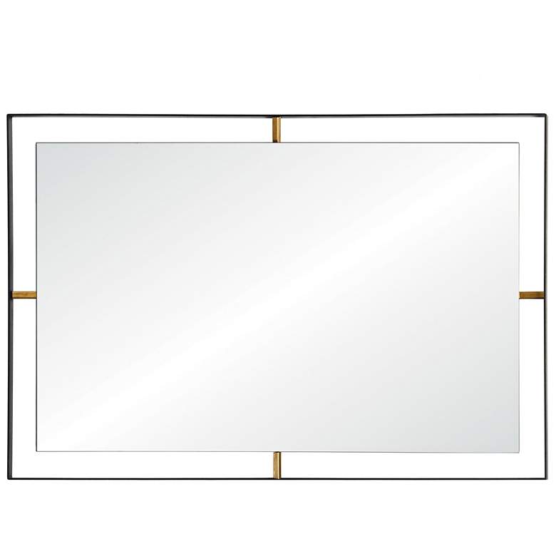 Image 3 Varaluz Casa Framed Matte Black 30 inch x 20 inch Wall Mirror more views