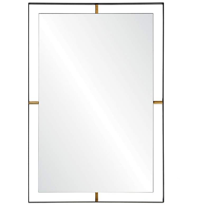 Image 4 Varaluz Casa Framed Matte Black 30 inch x 20 inch Wall Mirror more views